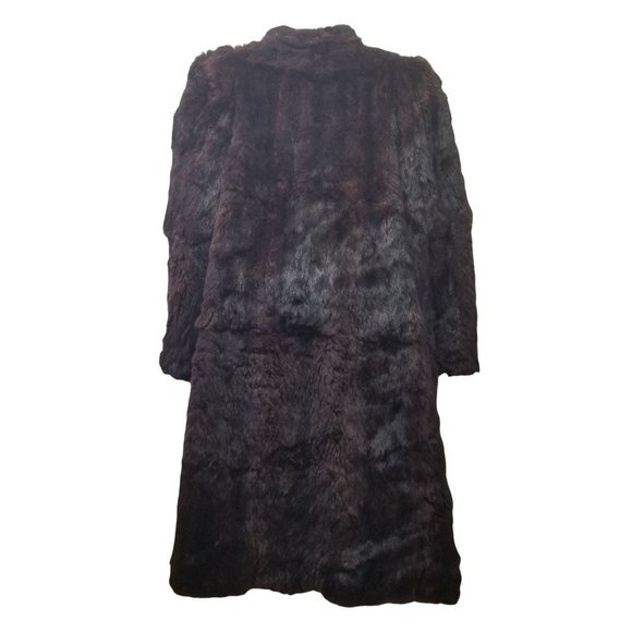 Brown M Fur Coat Pockets Cosplay Fashion Trench Woman Glam Starlet Luxury - Picture 2 of 14